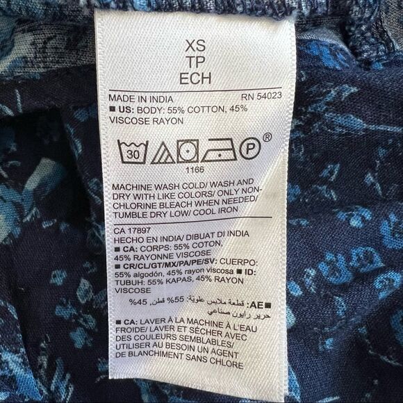 Old Navy Puff-Sleeve Waist-Defined Floral-Print Smocked Mini Dress Size XS - Picture 9 of 9